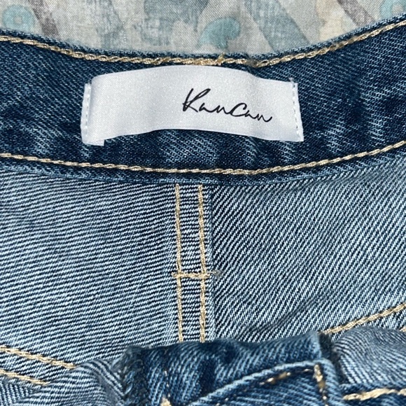 Kancan Womens Estilo‎ Wide Leg Distressed Jeans Size 11/29 Blue Denim - Picture 2 of 5